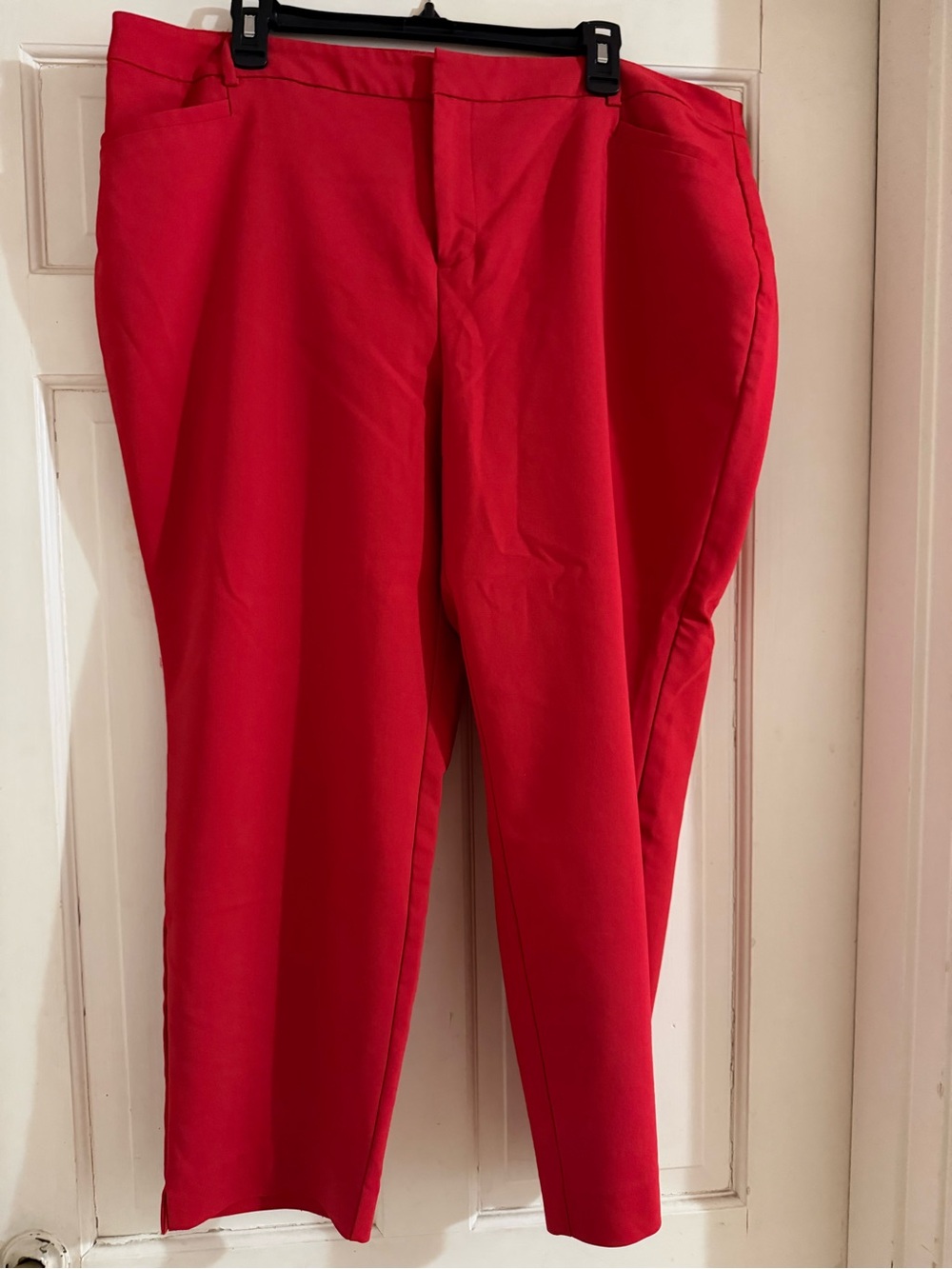 Lane Bryant Red Cropped Stretch Ankle Pants